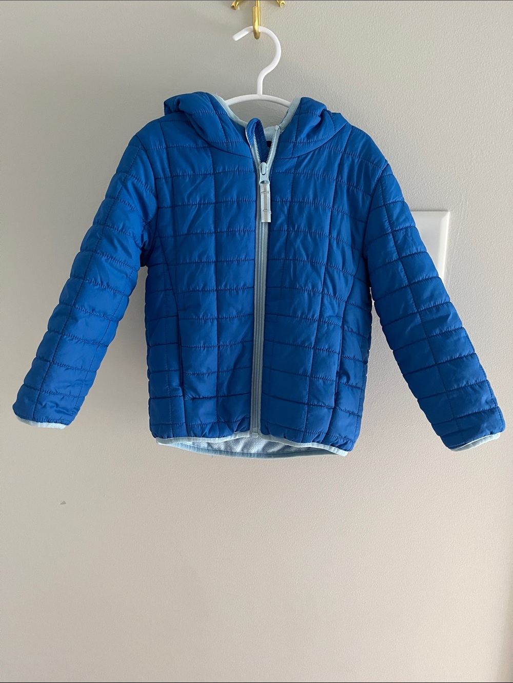 Cat & Jack Electric Blue Quilted Hooded Puffer Jacket